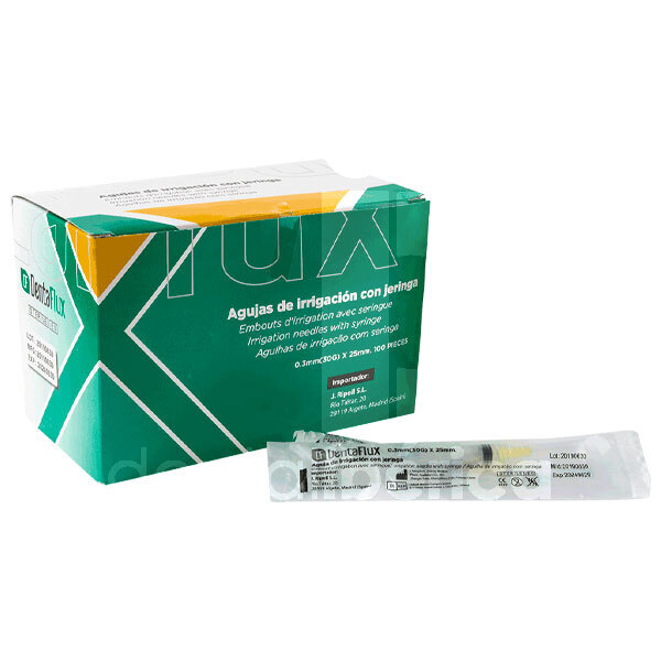 Seringues irrigation avec aiguilles sortie laterale endodontie dentaflux