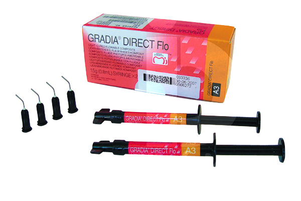 Gradia direct flo reassort seringue restauration gc