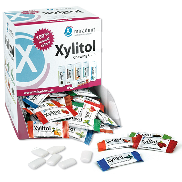 Miradent xylitol chewing gum assortiment prévention et prophylaxie hager & werken