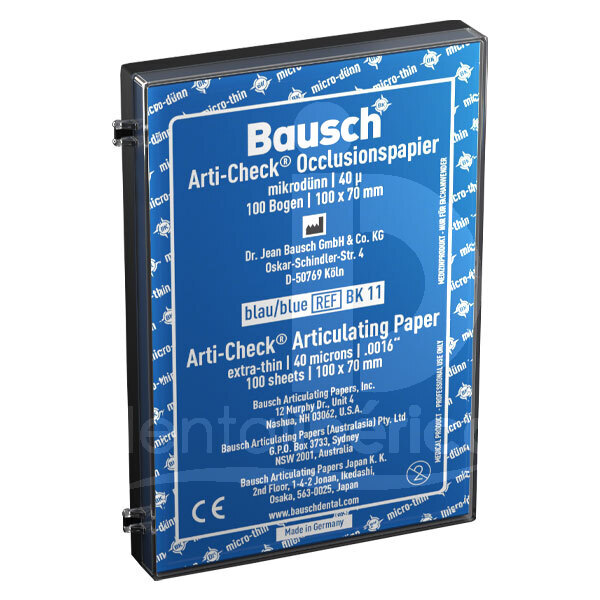 Papier bk 61 bleu 0.04mm prothèses bausch