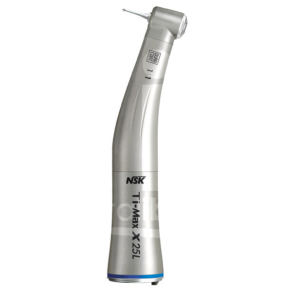 Contre-angle ti-max x25l 1:1 nsk bague bleu rapport direct avce lumiere instrumentation rotative nsk