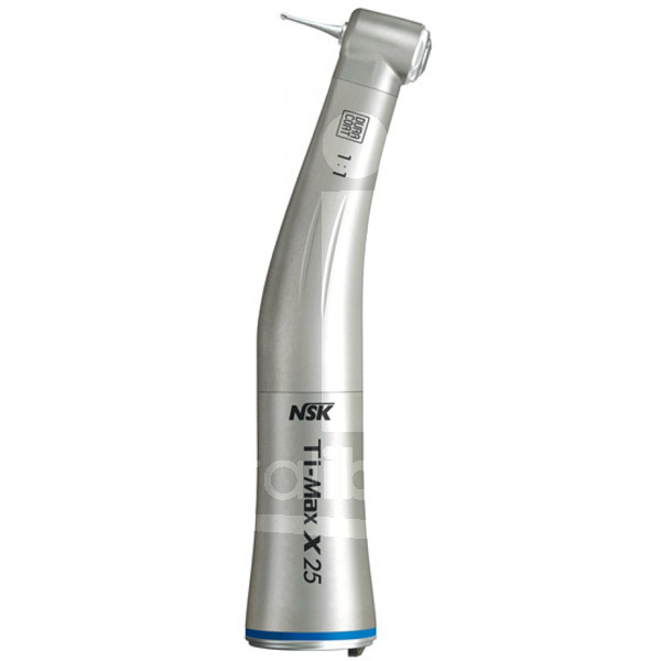 Contre-angle ti-max x25 1:1 nsk  bague bleu rapport direct sans lumiere instrumentation rotative nsk