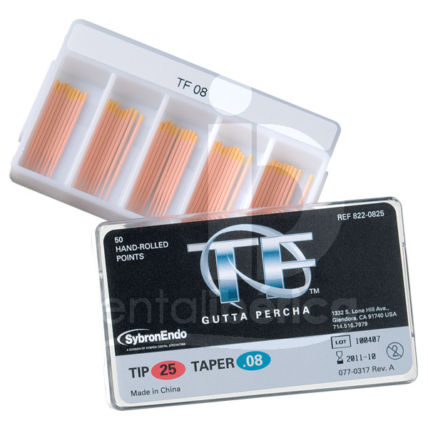 Guttapercha tf nº 25 conicite .04 - .012 endodontie kerr