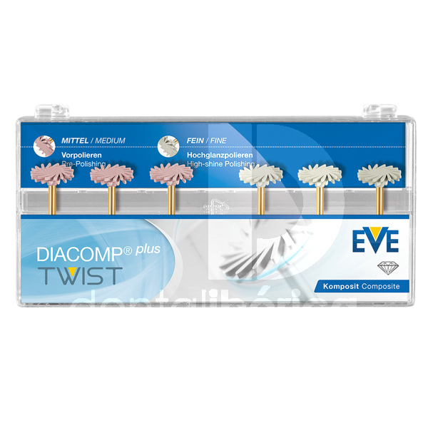 Polissoir diacomp plus twist c.a. dcp10m y dcp10f 10 uds. polissage et finition eve