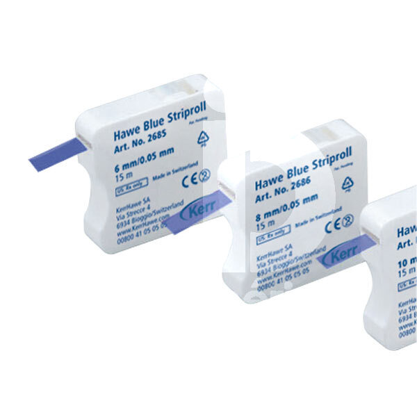 Hawe blue striproll 8 mm coins interdentaires et matrices kerr