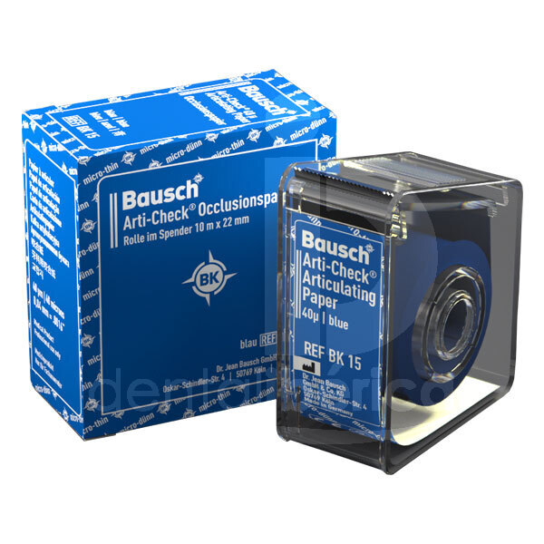Papier bk 15 bleu 0,04 mm 22 mm prothèses bausch