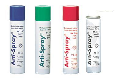 Arti spray occlusion spray consommables pour confection de modeles bausch