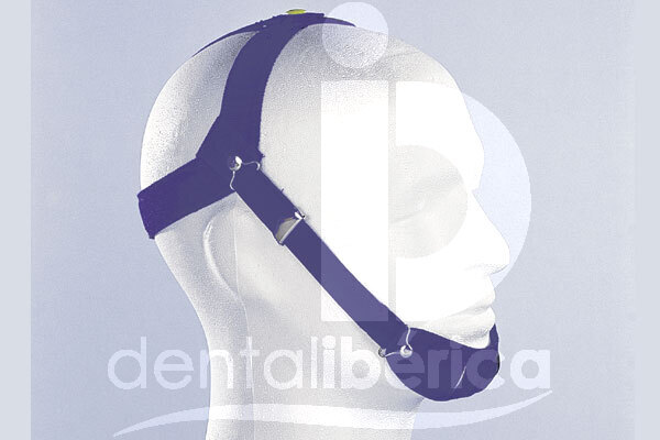 Casque occipital avec mentonniere bleu extraoral leone