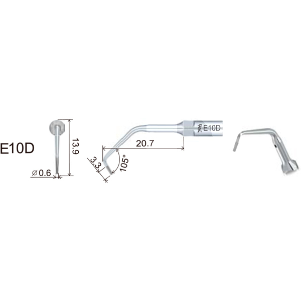 Insert dte ed10d endodontie filetage type satelec/nsk prévention et prophylaxie dte