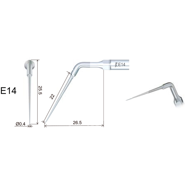 Insert woodpecker endodontie filetage ems/mectron. e14 prévention et prophylaxie woodpecker