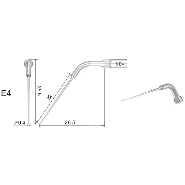Insert woodpecker endodontie filetage ems/mectron. e4 prévention et prophylaxie woodpecker