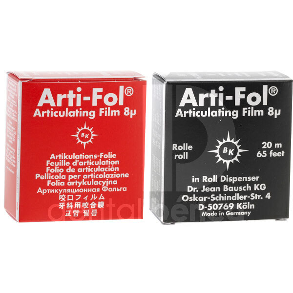 Art-fol bk25 rouge 2 faces 8 microns avec distributeur consommables pour confection de modeles bausch